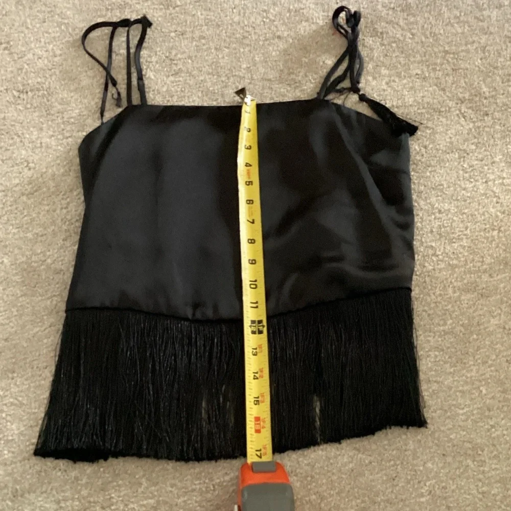 Bailey 44 Elegant Black Fringe Camisole - Picture 4 of 6